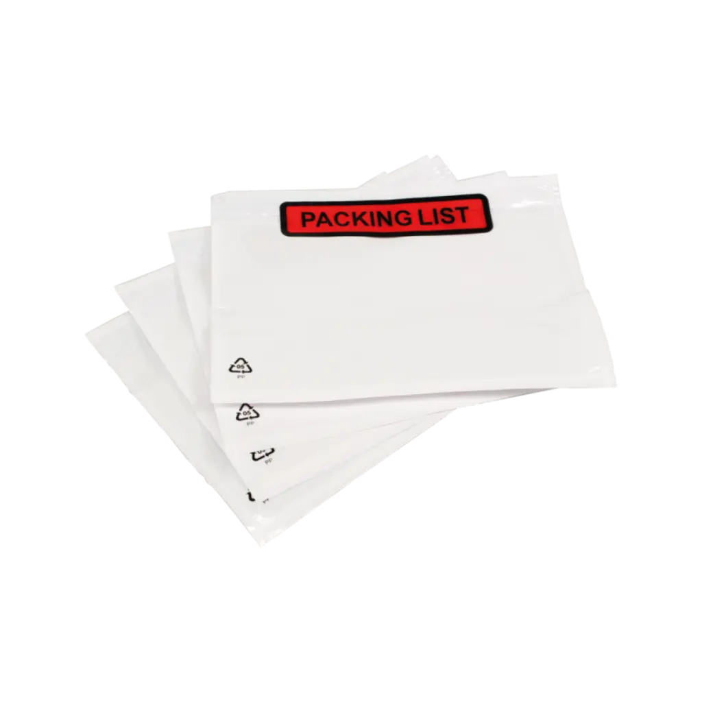 Document hoezen, paklijst enveloppen