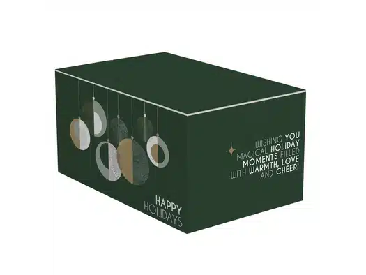 kerstpakketdoos happy holiday groen